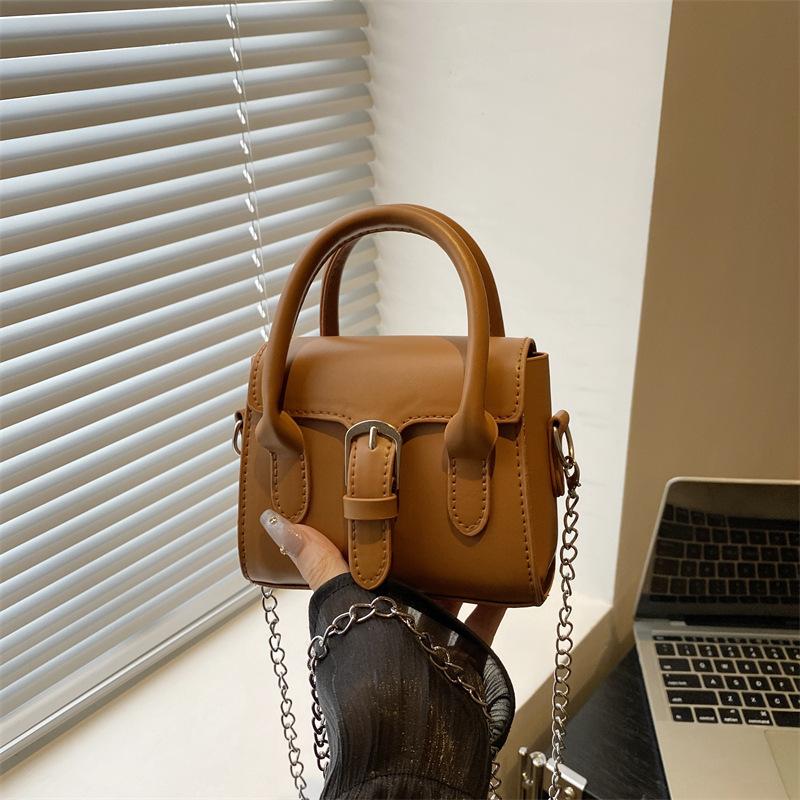Hand carry mini square bag women's autumn new fashion shoulder messenger bag niche casual women's bag