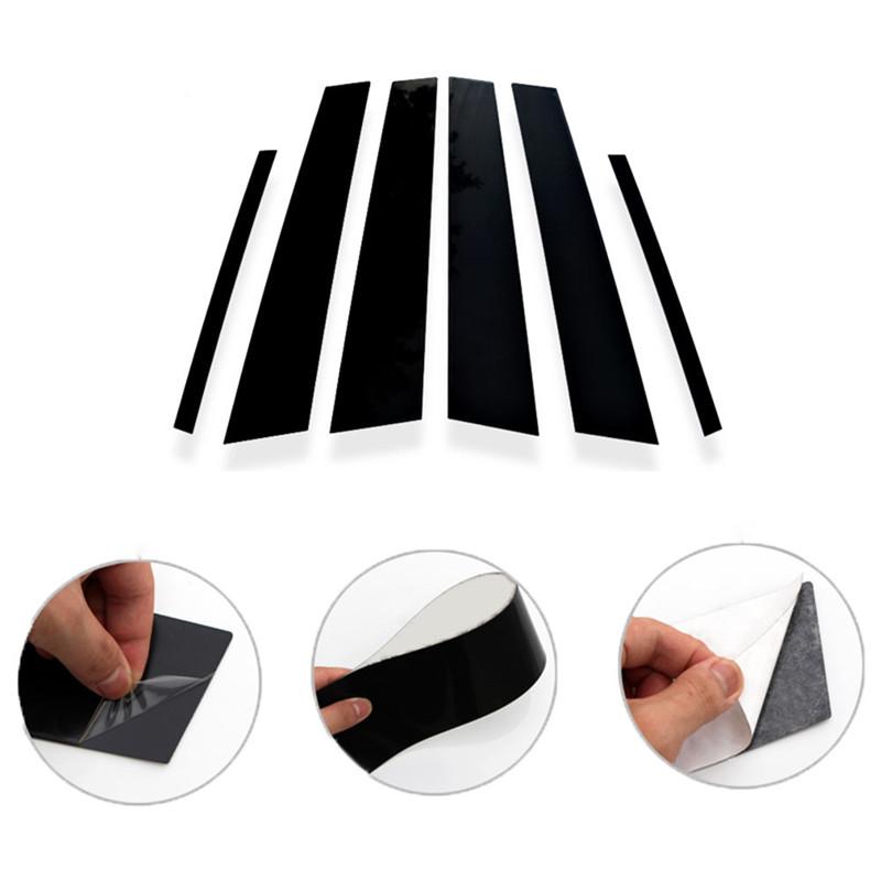 Convient pour Kia K5 2011-2015 Noir Brillant Montant de Pilier B C Couverture de Fenêtre Garniture Autocollant Bande Colonne Centrale Rétroviseur de Voiture