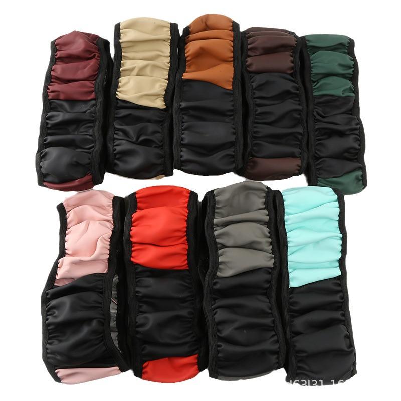 

Универсальная нескользящая влагопоглощающая кожаная оплетка на руль 38cm хаки