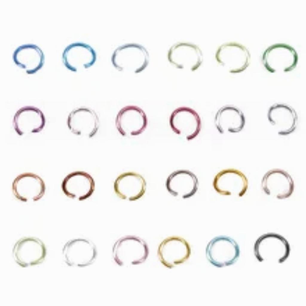 1080pcs/Box 6mm Colorful Aluminum Jump Ring Opening Ring Split Ring for DIY Jewelry Making Necklace Crafts Accessories