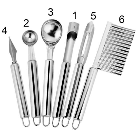 Fruit Knife Wear-resistant Sharp Portable Stainless Steel Ice Cream Spoon Coring Device Skin Peeler for Home Kitchen