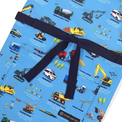 COLORFUL CANDY STYLE Children's Apron (100-120cm) Water-Repellent, No-Iron Design, Car Encyclopedia Design, Lightweight, Stain-Resistant, Wrinkle-Resi