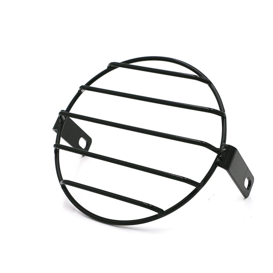 6.5" Retro Motorcycle LED Headlight  + Headlight Grill Cover  for Honda Old School/Cruiser/GN125/Choppers/Bobber/Cafe Racer/Custom