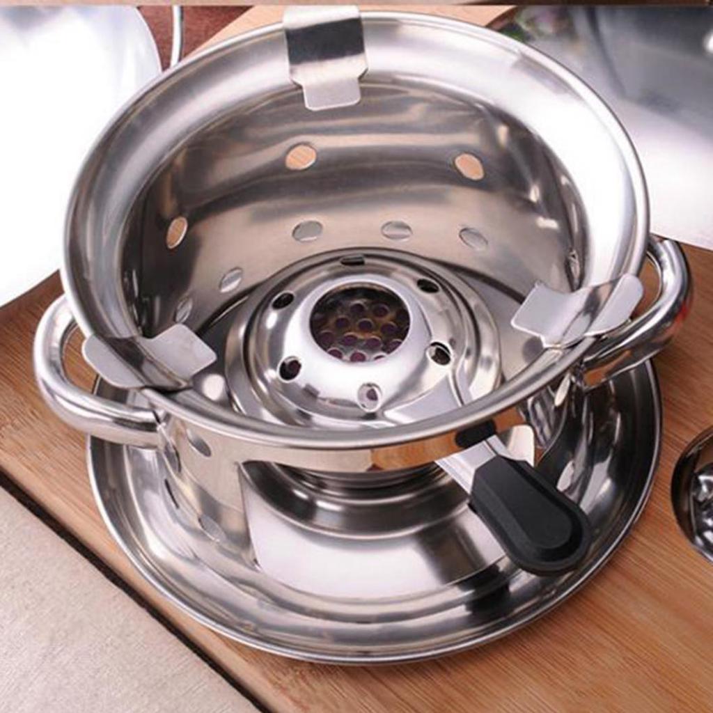 Portable Outdoor Cooking Camping Stainless Steel Stove Pocket Alcohol Stove