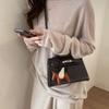 Classic Pu Snake Skin Crossbody Bag With Lock Closure For Daily Urban Use