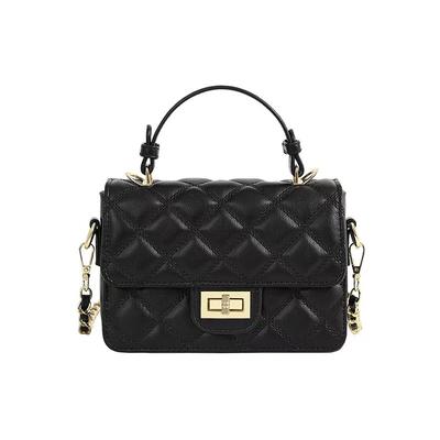 Popular Chain Bag Women's New High-end Texture Black Commuter Portable Messenger Bag