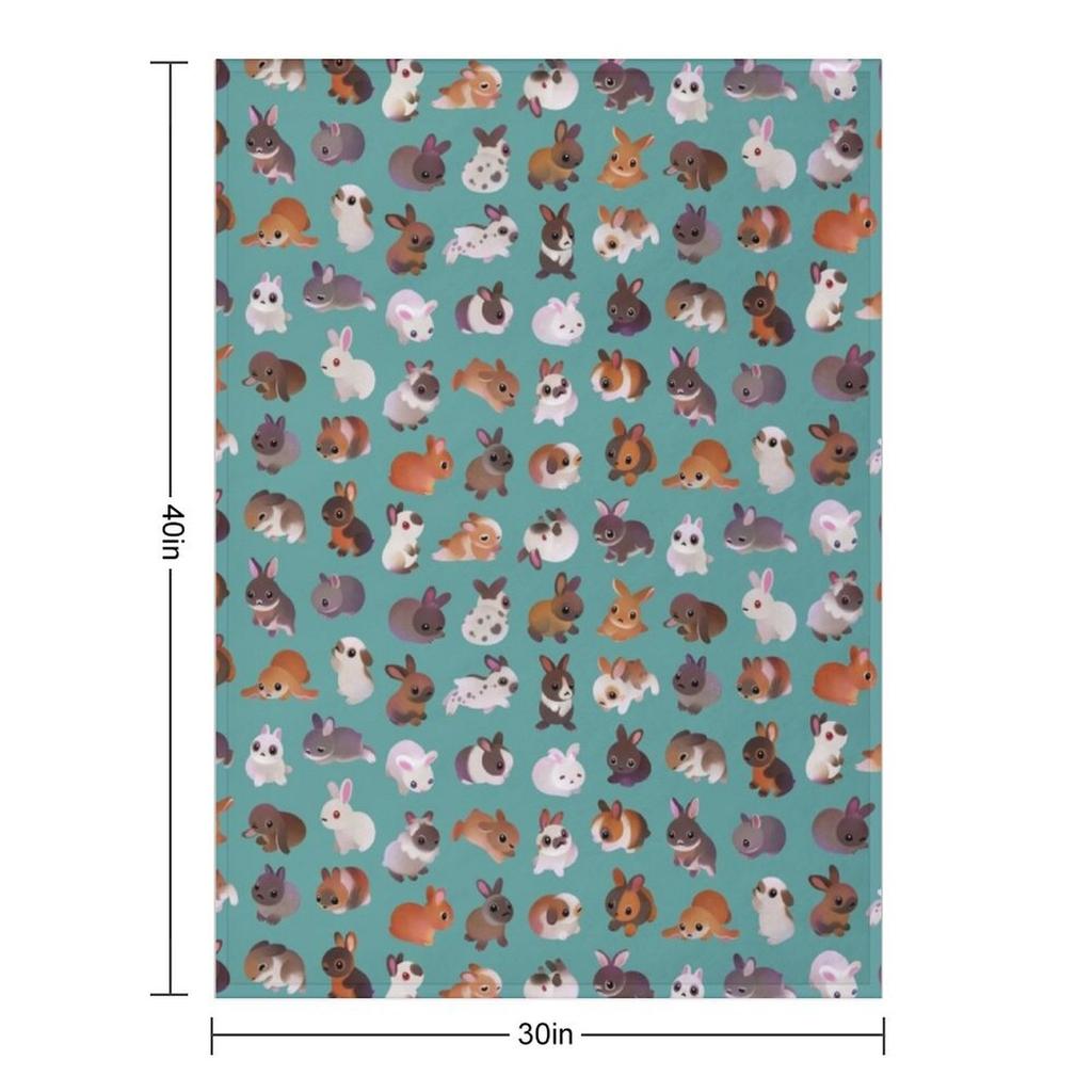 Hasentag - grüne Kuscheldecke Sommermode Sofas weichste dünne Decken