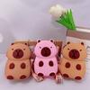 Creative Capybara Cartoon Silicone Coin Purse & Crossbody Bag for Kids
