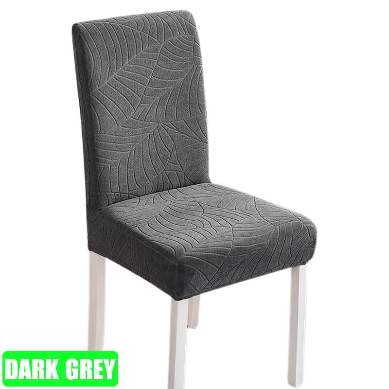 Elastic Chair Cover for Dining Room Wedding Banquet Hotel Solid Jacquard Chair Cover Stretch Chair Cover
