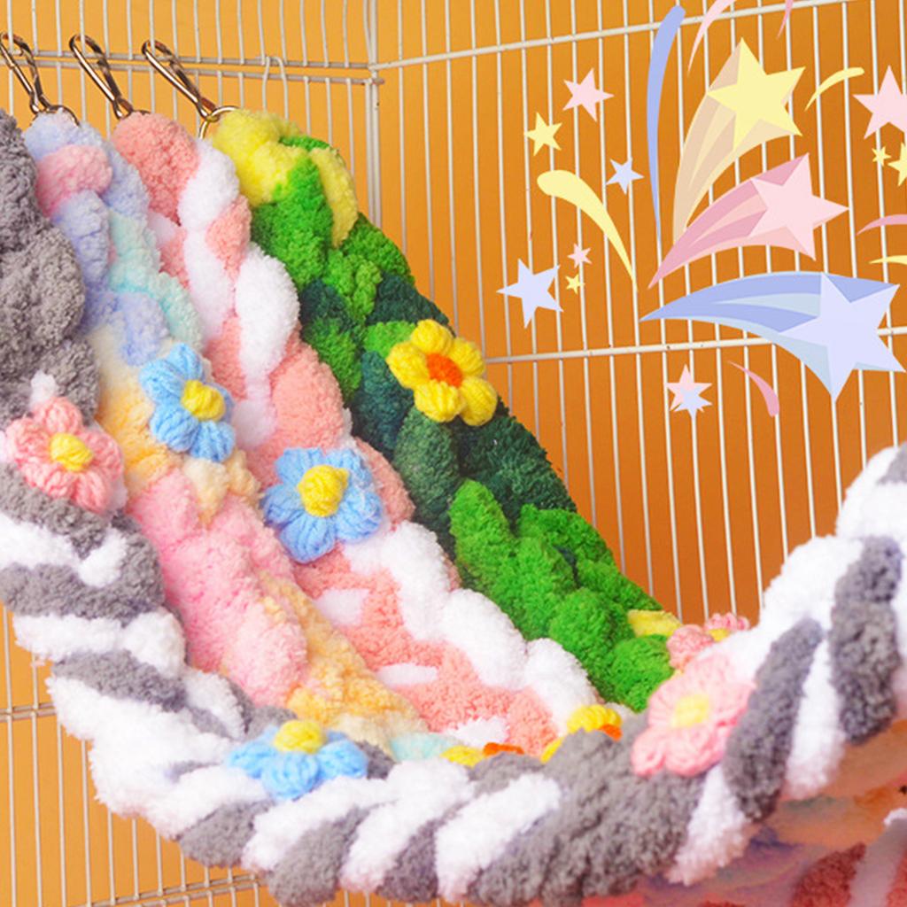 Small Pet Swing Toy Parrots Cage Hanging Rope Hamsters Climbing Rope Toy for Sugar Glider Squirrels Cage Interactive Toy