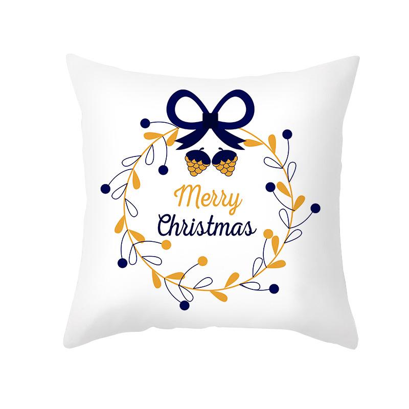 New Nordic Print Christmas Pillow Cover Cartoon Christmas Series Sofa Cushion Cover Home