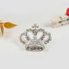 Strass Krone Legierung Elegante Weiße Brosche Corsage Charme Schmuck brosche