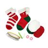 Häkel-Starter-Sets mit Garn, Sockenstrickwerkzeug, Häkelnadel und Nadel, Anleitung zum Stricken von Weihnachtsstrümpfen