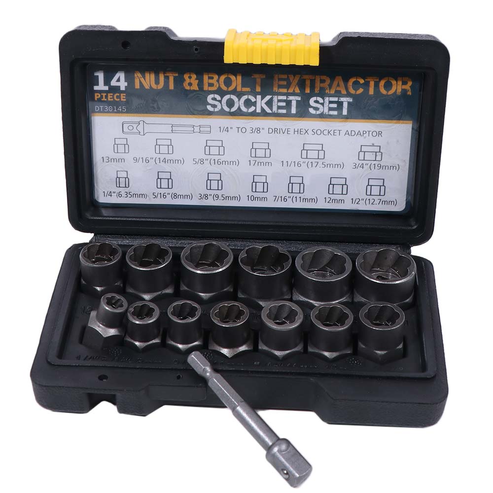 High Hardness Nut&bolt Extractor Socket Set Spiral Design Broken Bolt Tool  Machinery Tool