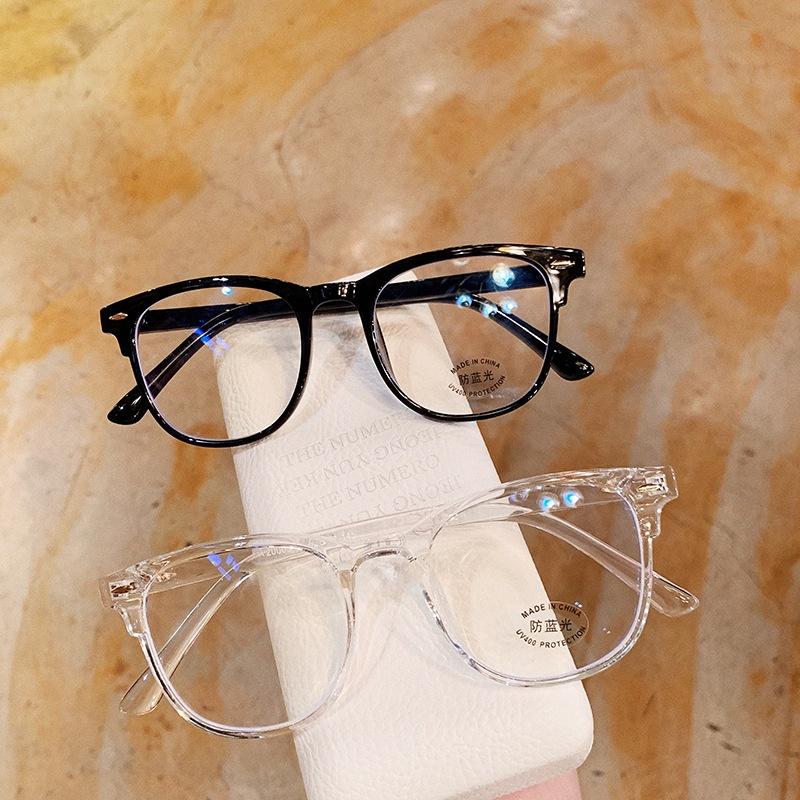 Fashion Anti-Radiation Eyeglasses Transparent Retro Unisex Computer Glasses Anti-Blue Lens Eyewear
