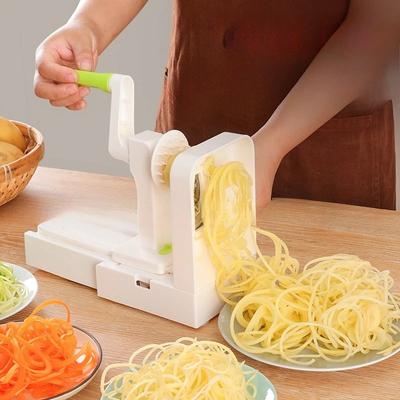 Rallador de Rábanos Accesorios de Cocina Rallador de Patatas Tiras Carrete Plegable Pastar Gadgets para el Hogar Rebanadora Herramientas Novedosas Comedor Bar Jardín