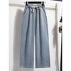 Fashion Spring and Summer Plus Size Women's Clothing Elastic High Waist Slimming Covering Span Denim Tencel Elastic Loose Pants Pants M-5XL