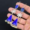 Daughters Day Deal 925 Silver Lapis Lazuli Stone New Dangling Earrings Jewelry