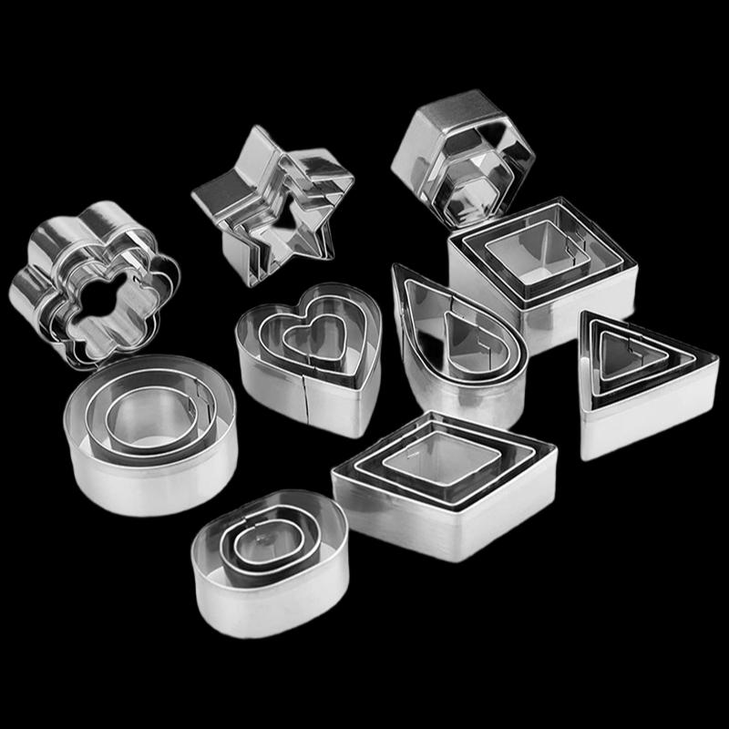 ZISIZ Stainless Steel Cookie Mold Set