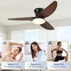 Ceiling Fans with Lights and Remote/APP Control Flush Mount Smart Fan Lights Dimmable 6 Speeds Timer for Living Room Bedroom