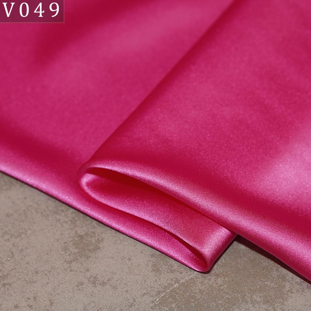 HYSK Natural Genuine Pure 100% Silk Crepe Satin Fabric Silk China Duchess Plain Brown by Meter for Dress Bedding Wedding