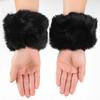 Womens Faux Furs Leg Warmers Wrist Cuffs Boot Covers Furry Boot Cuff Wrist Bands