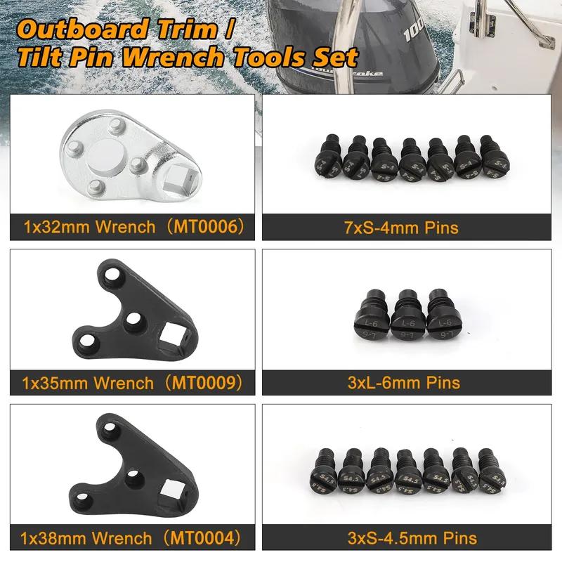 For Yamaha Suzuki Johnson Evinrude All Seastar Hydraulic End Caps MT0004 MT0006 MT0009 Outboard Trim/Tilt Pin Wrench Tool Set