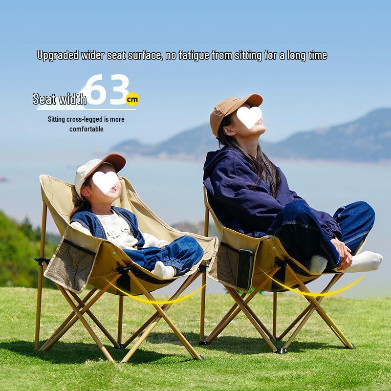Portable Moon Chair: Lightweight Folding Stool for Camping, Fishing, Beach, and Picnics