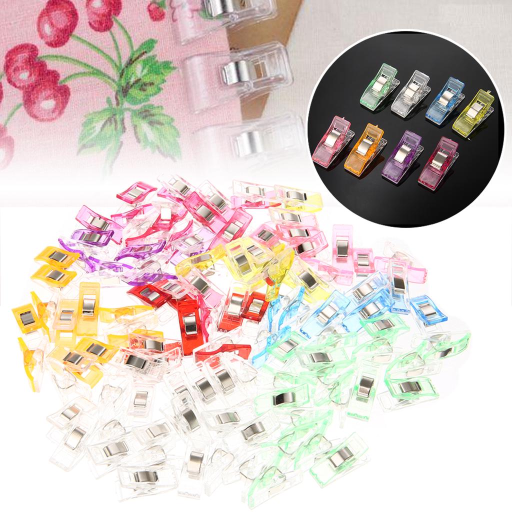 Buy PDTO 100pcs Plastic Sewing Clips Cloth Holding Multicolored DIY