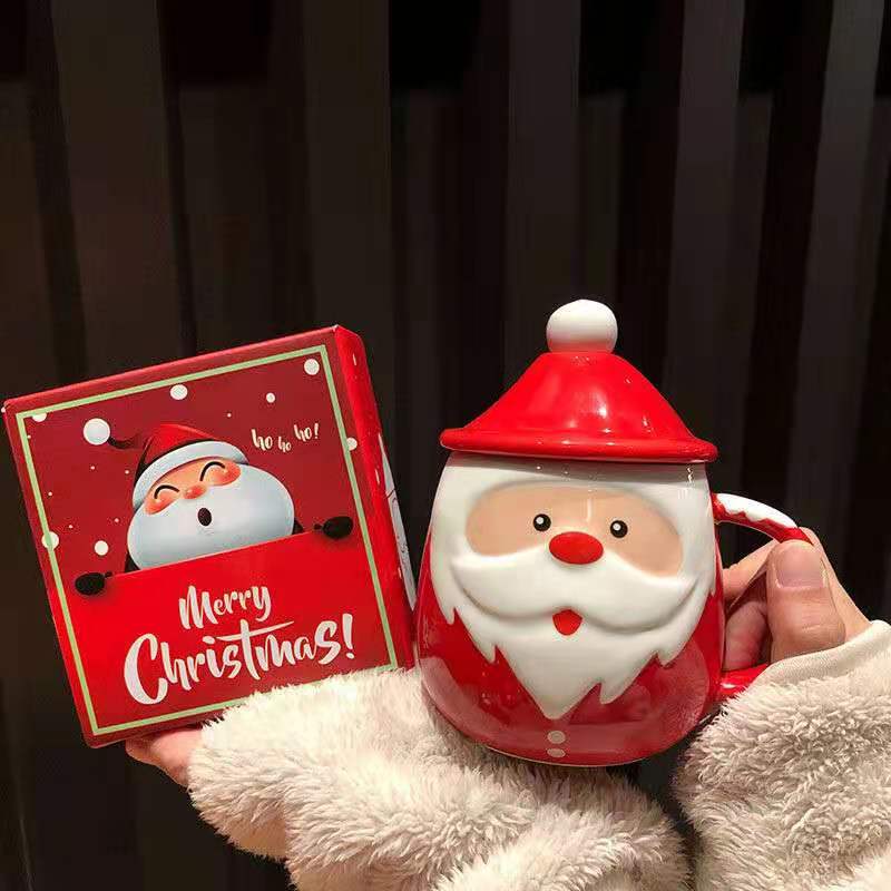 

Кружка для пары на Рождество. Пара кружек Санта-Клауса. Высококачественная кружка для девочек с рисунком Netflix. Керамическая чашка с объемным рисунком.