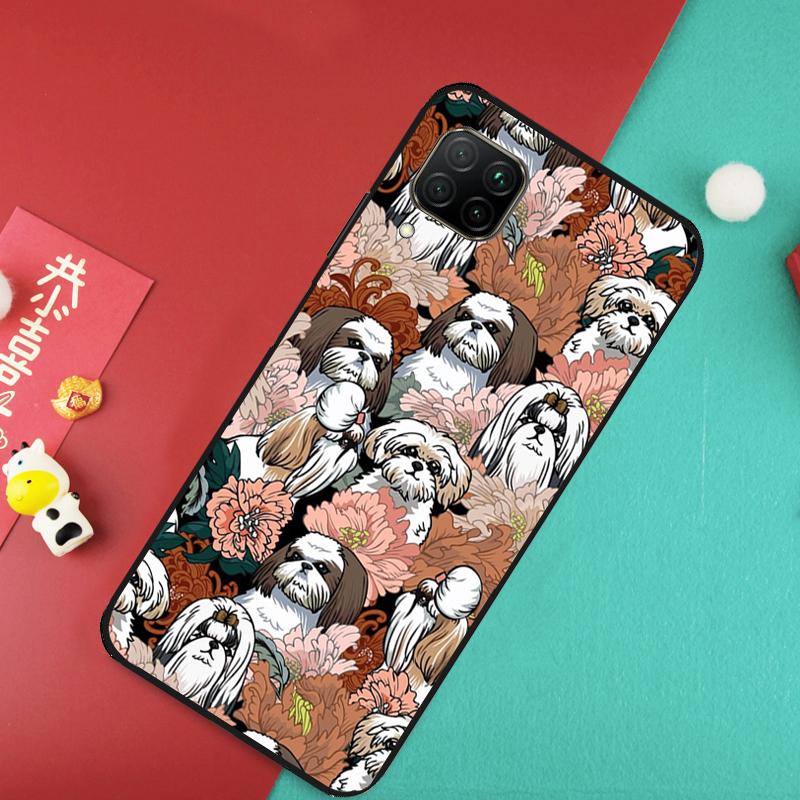 Cartoon Shih Tzu Hund für Huawei Nova 12S 9 10 SE 7i 8i 11i 12i Y60 Y61 Y70 Y72 Y73 Y90 Y91 P20 P30 P40 Lite Hülle