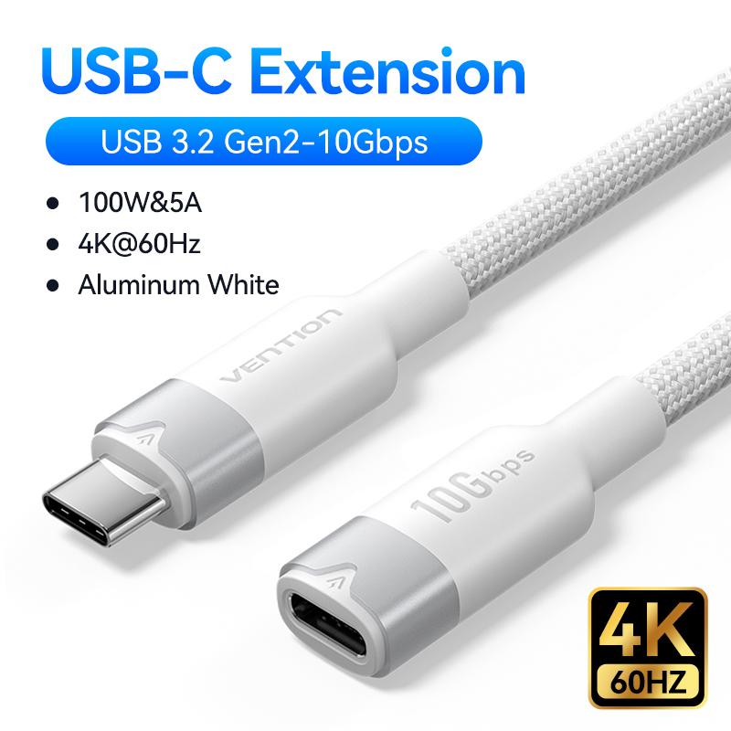 Vention USB C Extension Cable 10Gbps Type C Extender Cord Thunderbolt 3 for Xiaomi Nintendo Switch USB-C 3.2 USB Extension Cable