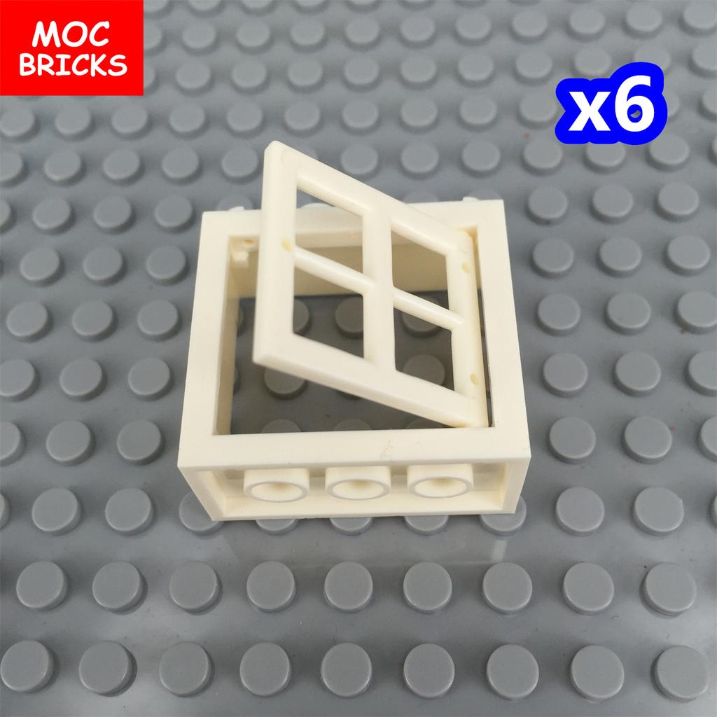 MOC Bricks City House Window 1x2x3 1x2x2 30044 60607 Educational Assembled Building Blocks Model Architecture Kids Toys
