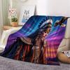 1pc Floral Landscape Animal Pattern Flannel Small Blanket Soft Warm Blanket, Suitable for Sofa Blanket, Home Leisure Blanket, Air-Conditioning Blanket