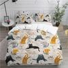 Cartoon Beddengoed Set Leuke Katten Comfortabele Dekbedhoes Kussensloop Beddengoed Set Kinderkamer Decoratie Huis Textiel