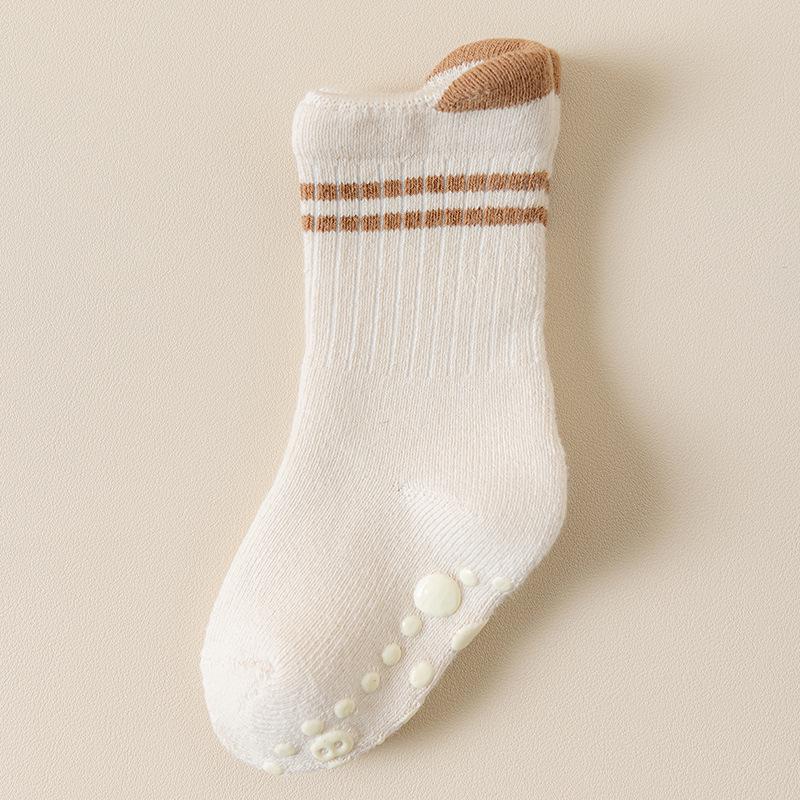 

Очень теплые нескользящие хлопковые носки для новорожденных и малышей - махровый флис на подкладке для осени/зимы M 1-3 years, foot length 11-13 CM бежевый