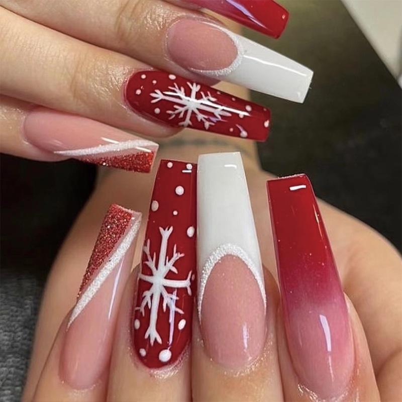 Christmas Manicure Collection: Press-On False Nails & Nail Stickers