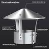75-160mm Stove Pipe Protector Cover Stainless Steel Rain Pipe Cap  Ventilation System