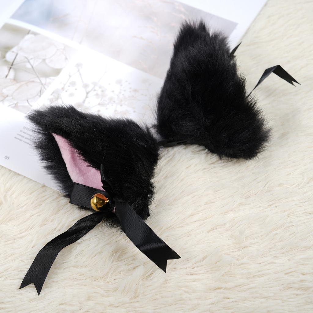 Pluszowa opaska do włosów z uszami lisa Akcesoria do włosów Urocza futrzana szpilka do uszu lisa Miękka opaska do włosów z uszami lisa