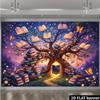 2D Enchanted Book Tree Backdrop Purple Sky Magic Story Book Background