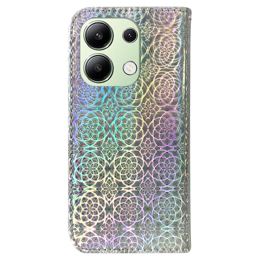 For Xiaomi Redmi Note 13 4G Wallet Case PU Leather Dazzling Flower Phone Cover