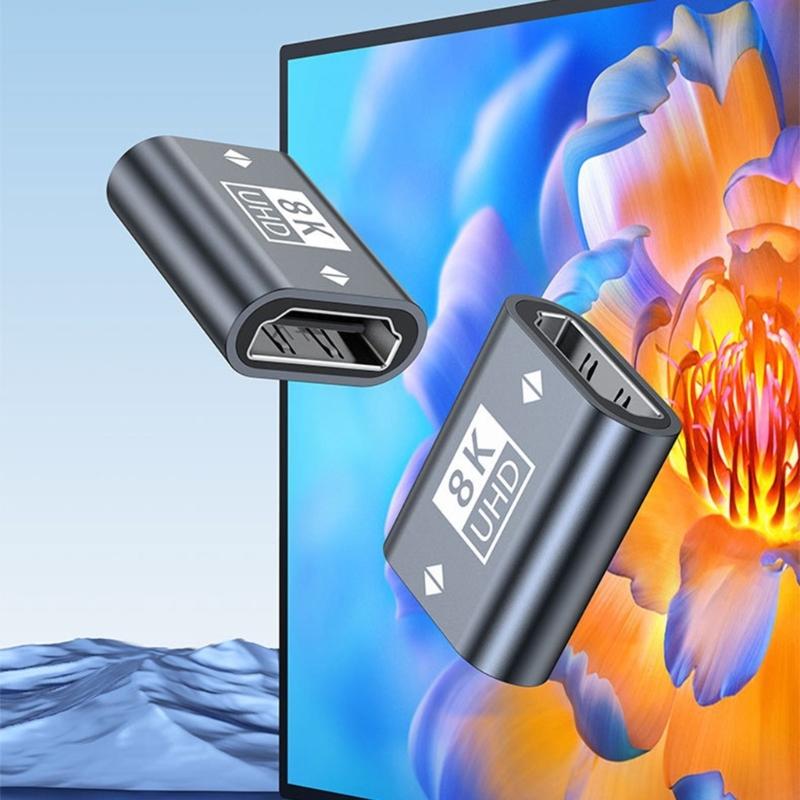 HDTV 2.1 Female Adapter 8K@60Hz Resolution Video Transmission 48Gbps Speed Signal For Monitor Streaming Device