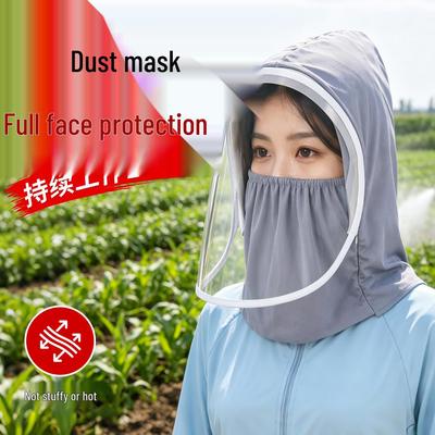 Anti-Fog & Dust Protective Mask with Neck Guard - Breathable, Unisex, Oil Splash Proof for Outdoor Use