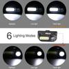 Flashlight Rechargeable 18650 Fishing Mini LED Headlamp USB Charging COB Headlight Fishing Light