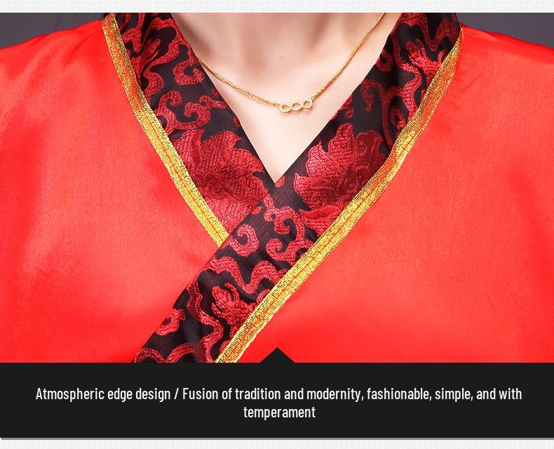 Rochie Hanfu Stil Tang Antic pentru Femei - Fustă Stil Zână cu Înfășurare Dublă pentru Ceremonii Formale și Spectacole