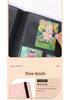 4-Pocket Solid Color PP Card Storage Album with Elastic Band, Large Capacity for Game Cards or Photos - Holds 160 Cards