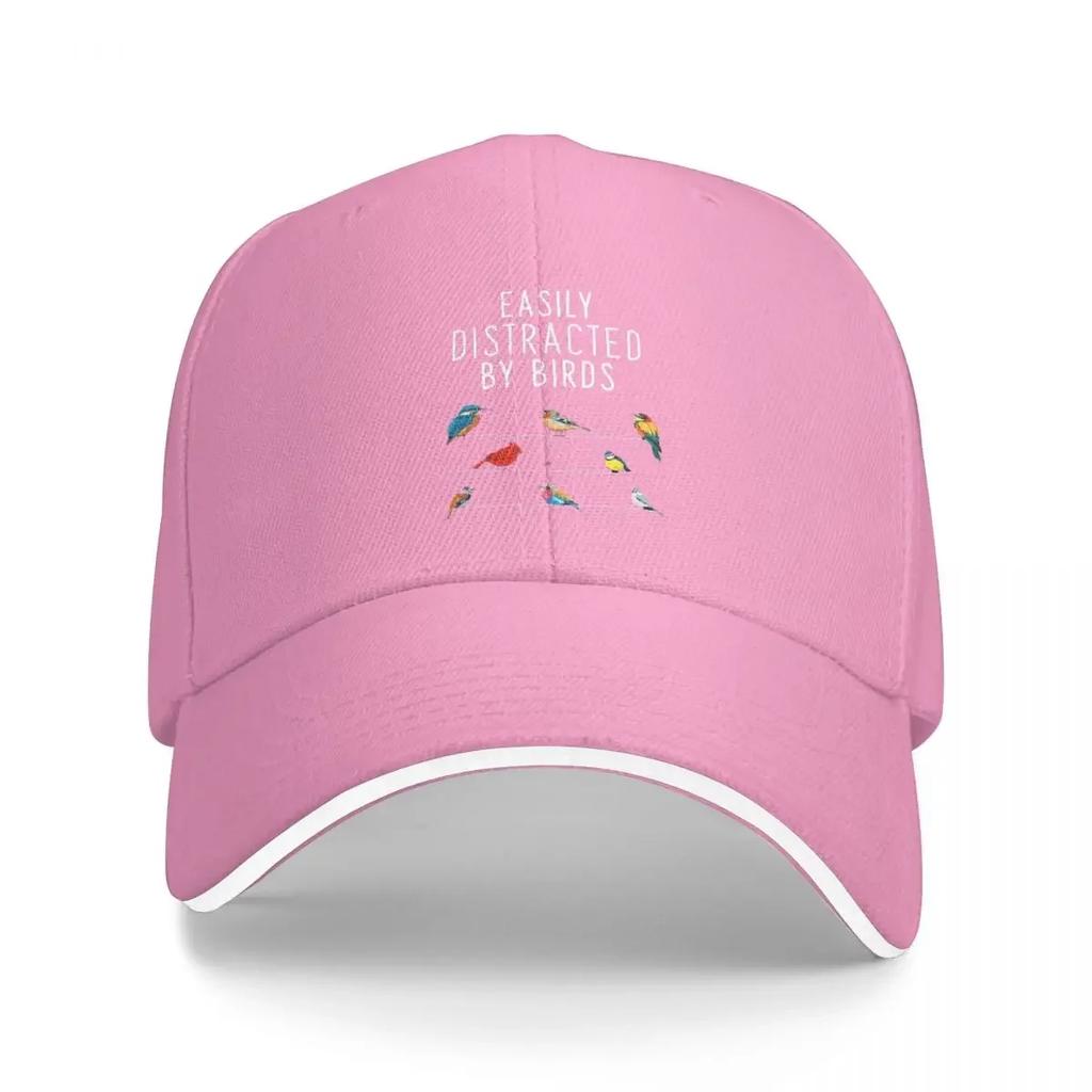 Easily Distracted By Birds Birthday Gift For Bird Lovers Cap Casual Baseball Caps Adjustable Hat Summer Unisex Baseball Hats