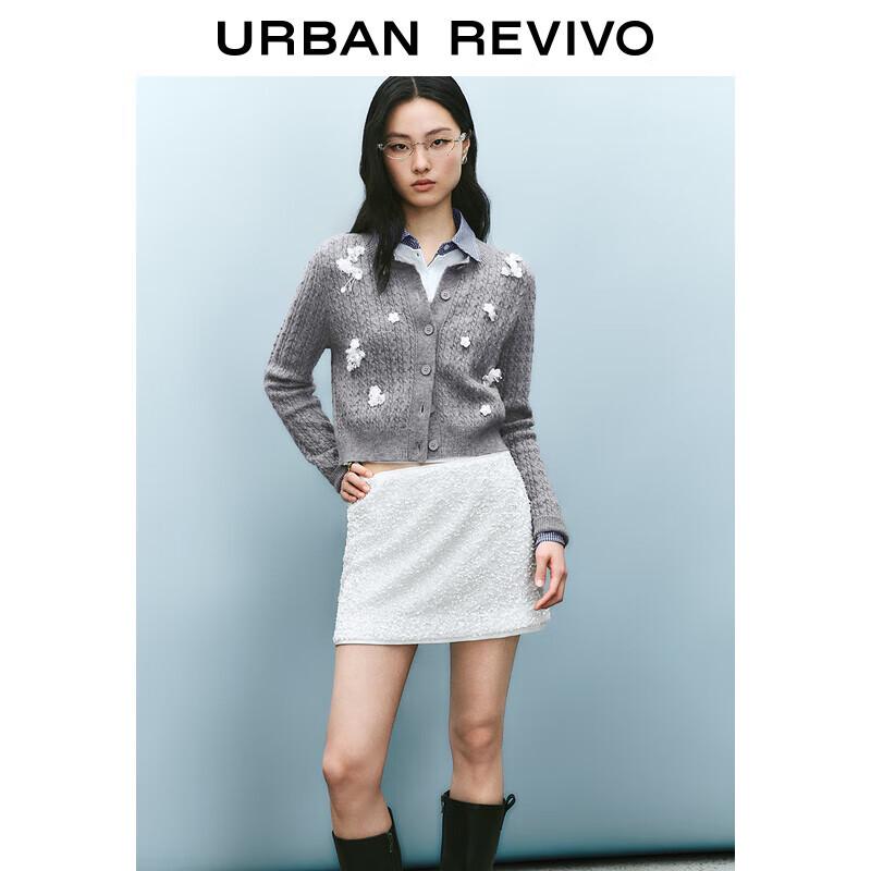 

UR 2025 Весенний женский кардиган из трикотажа с пайетками XL