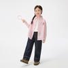 Xiaoyinman Girls' Floral Embroidered Plaid Long-Sleeve Shirt