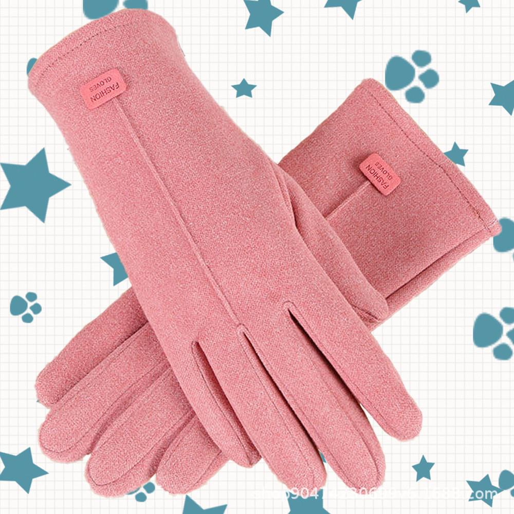 Women's Windproof Touchscreen Rabbit Fur Gloves for Cycling